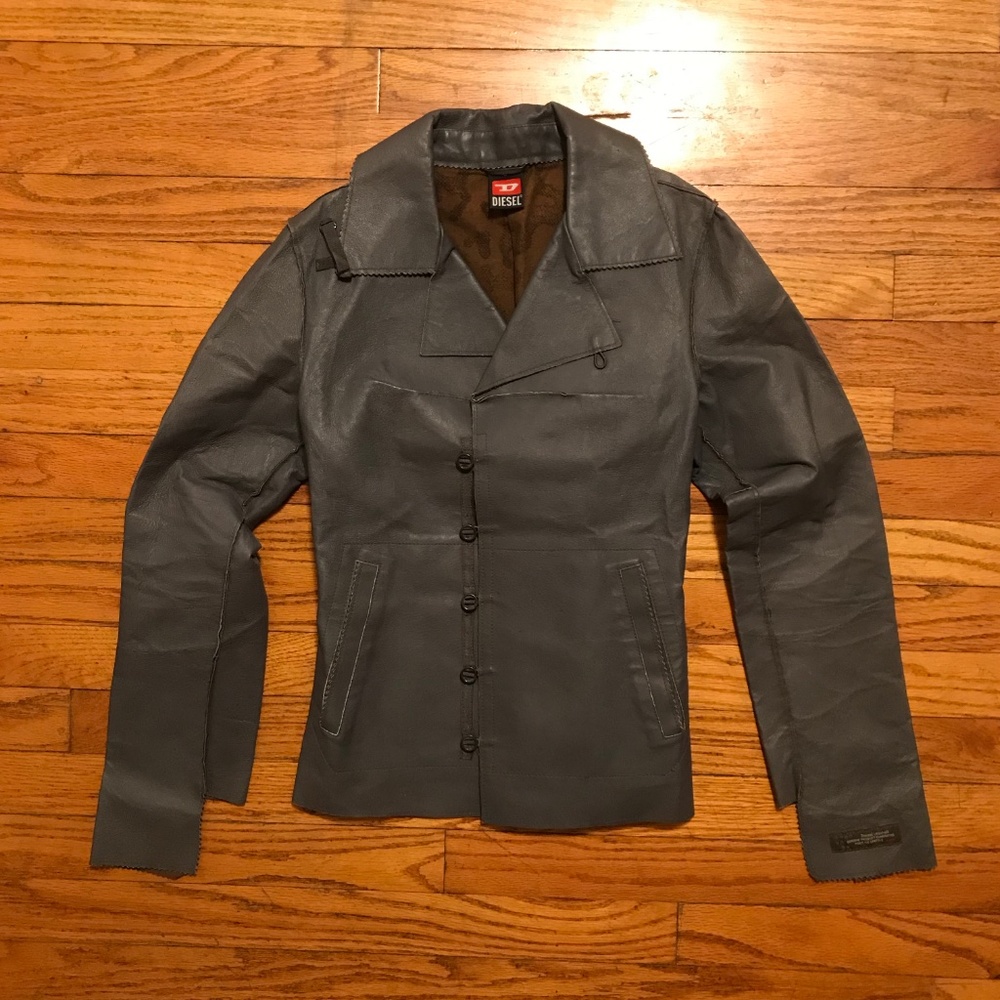 Diesel leather blazer size small